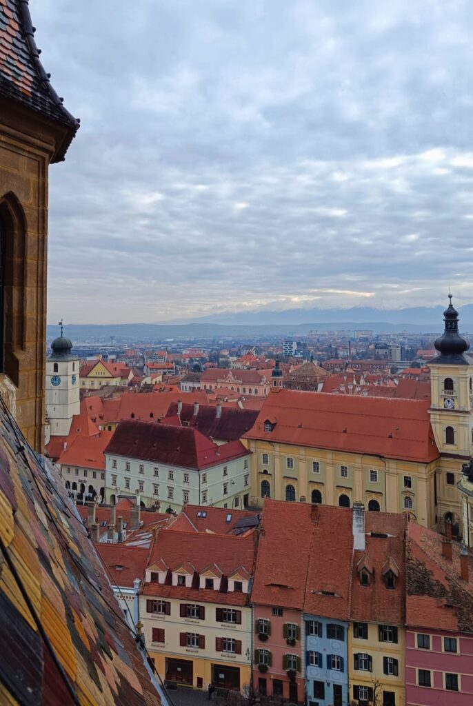 Vista desde la Catedral Luterana de Sibiu.