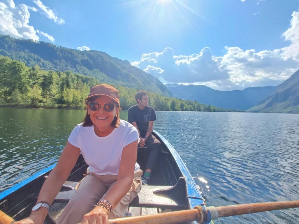 Navegando por el Lago Bohinj.